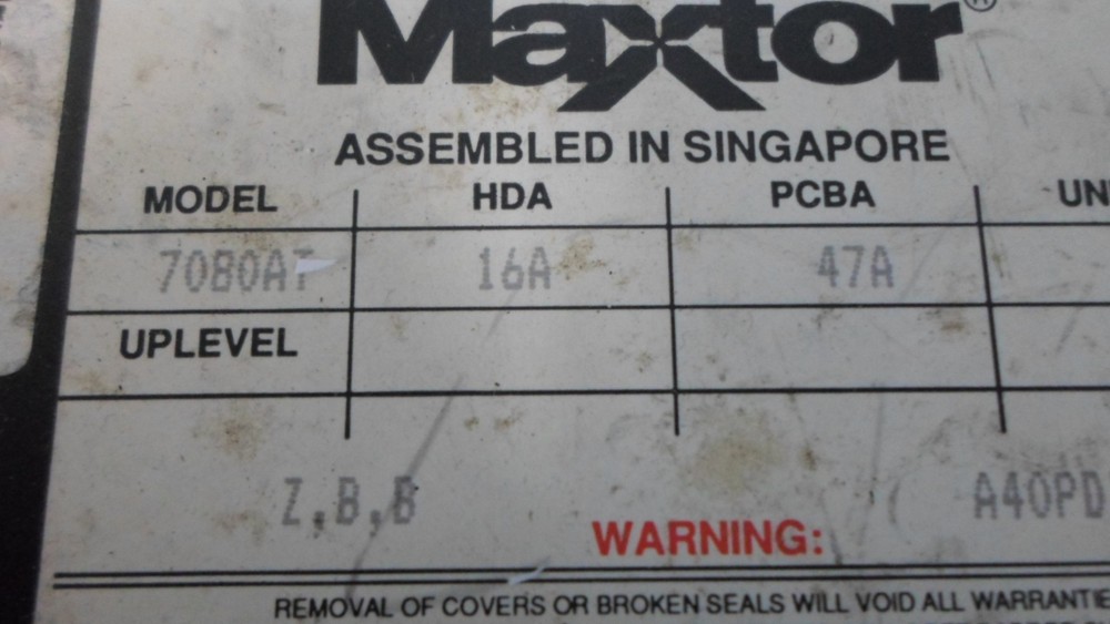 MAXTER 7080AT 80MB IDE DRIVE