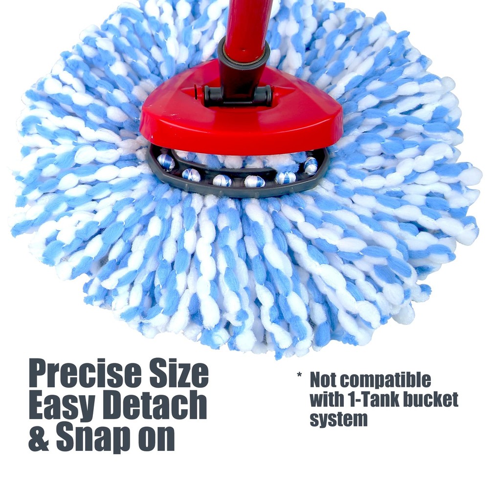 7 Pack Mop Replace Head for 2-Tank Spin Mop Compatible with Ocedar Rinse Clea...