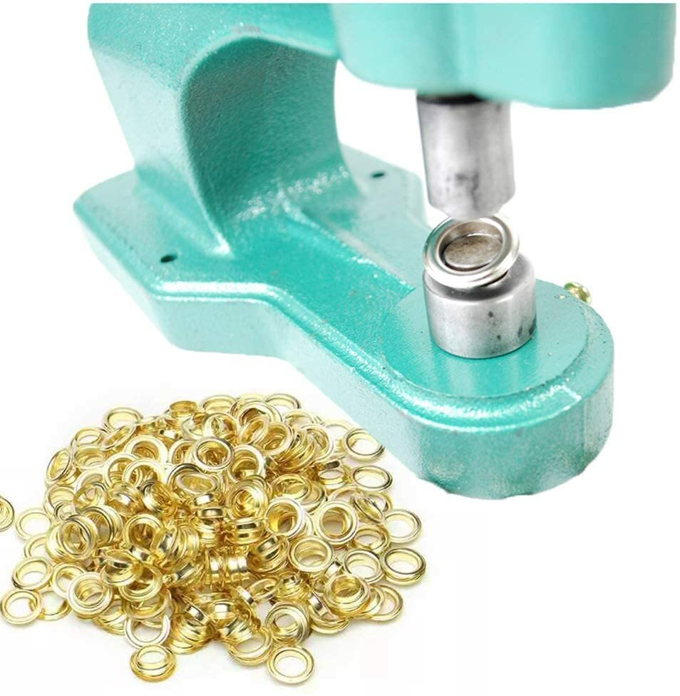 Hand Press Machine Snap Button Grommet Rivets Eyelets Fastener Dies Mold Set DIY