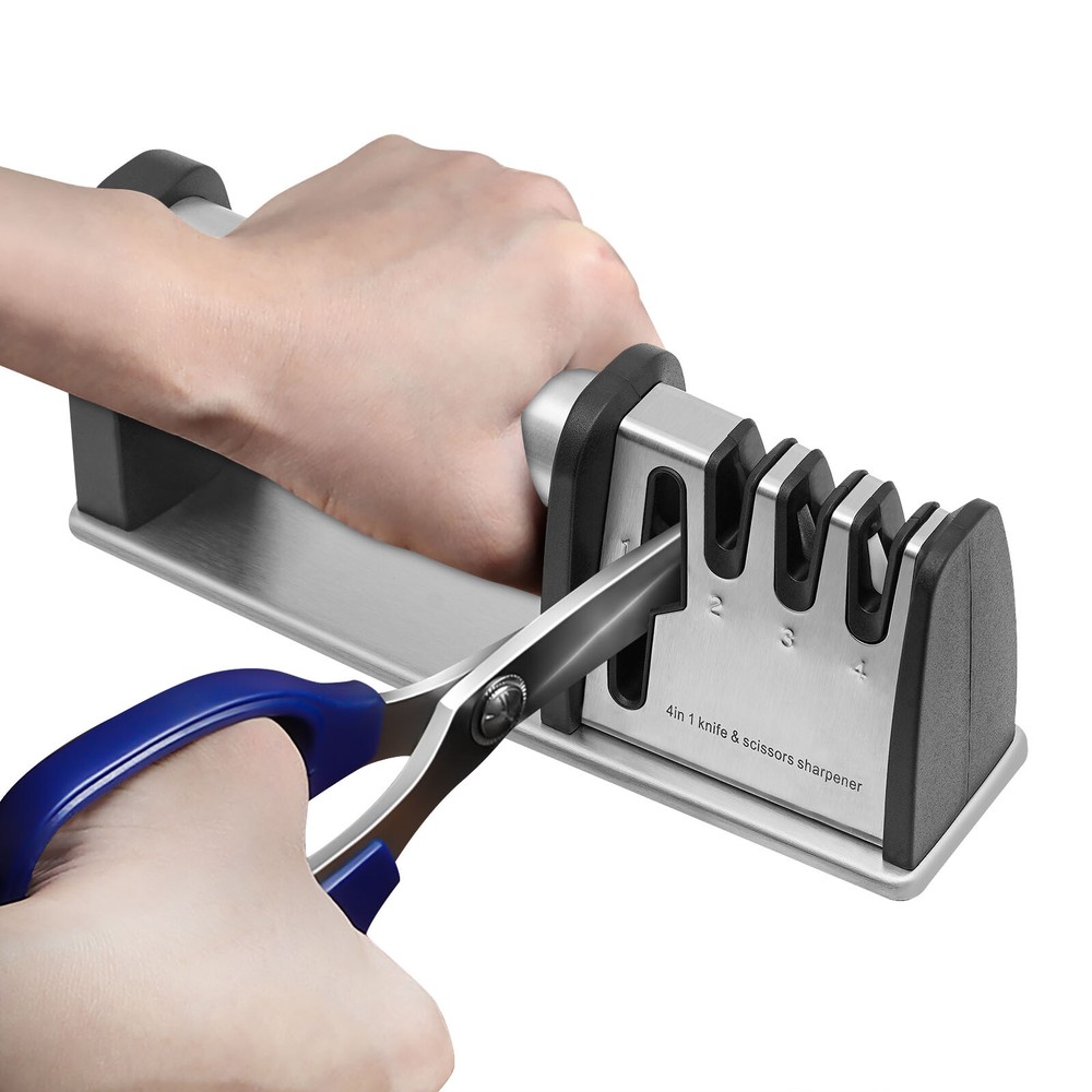 4 STAGE KNIFE SHARPENER PROFESSIONAL CERAMIC TUNGSTEN KITCHEN SHARPENING TOOL