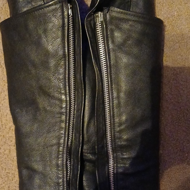 FMC Leather Motorcycle Chaps Mens XL