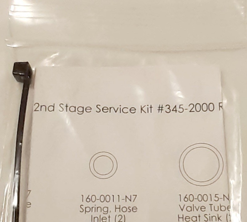 Zeagle 2nd Stage Service Kit # 345-2000 Rev. 2