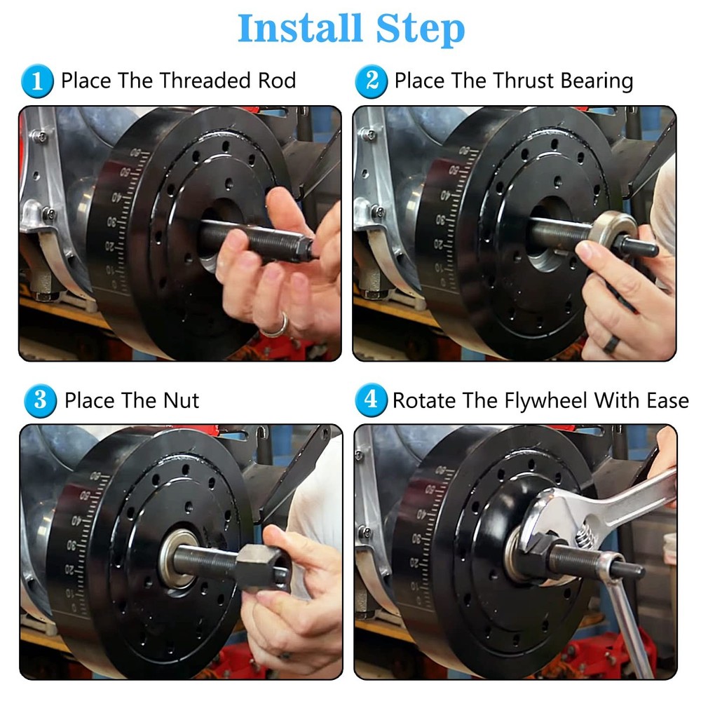 66515 Harmonic Balancer Installation Tool Compatible with Chevy 350 SBC BBC C...