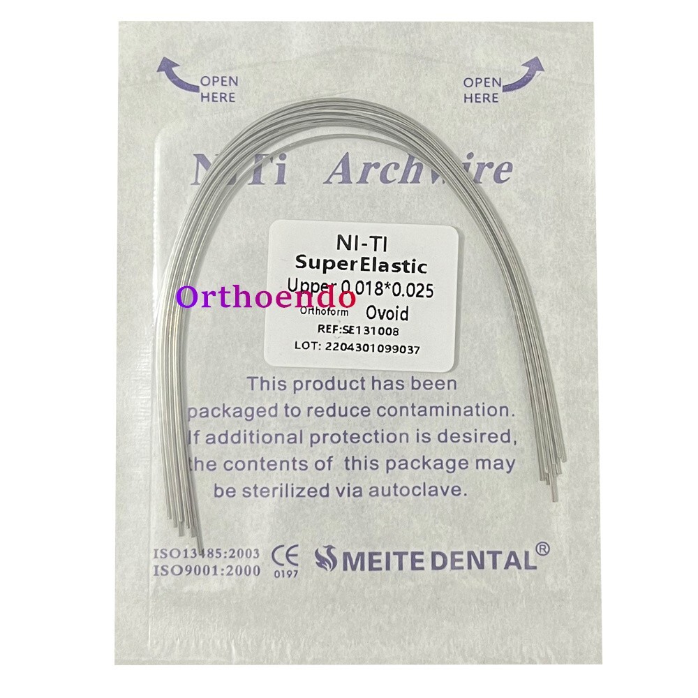 Super Elastic Niti Wire Dental Ortho Arch Wire Round Rectangular Wire Ovoid Form