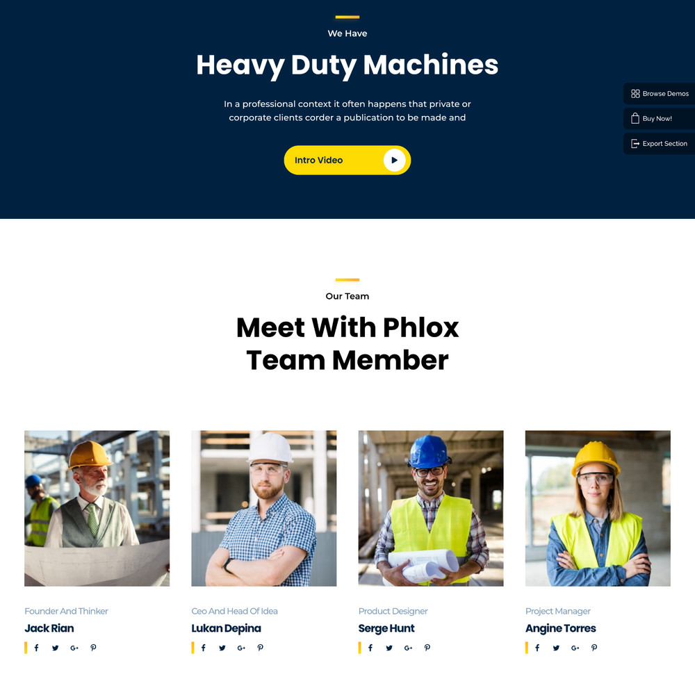 Construction Firm Website Design with Free VPS Web Hosting and Installation