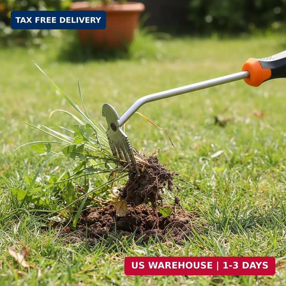 Weed Puller Tool, portable garden tool, Four-Tined Weeding Tool, Uprooting Weedi