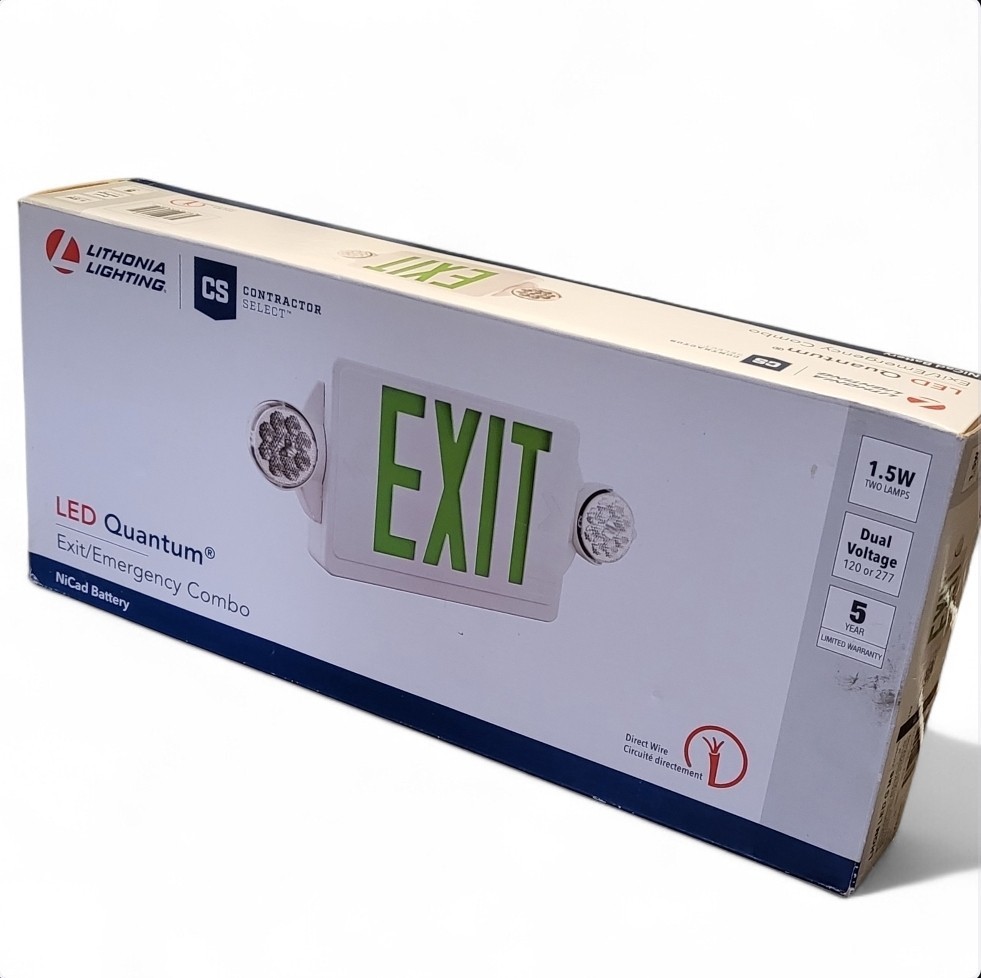 Lithonia Lighting Contractor Select Exit/Emergency Light Combo Dual Voltage