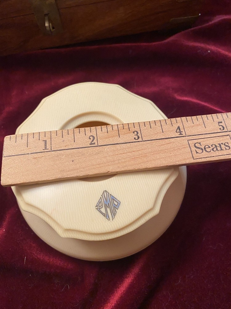ANTIQUE CELLULOID VANITY HAIR RECEIVER