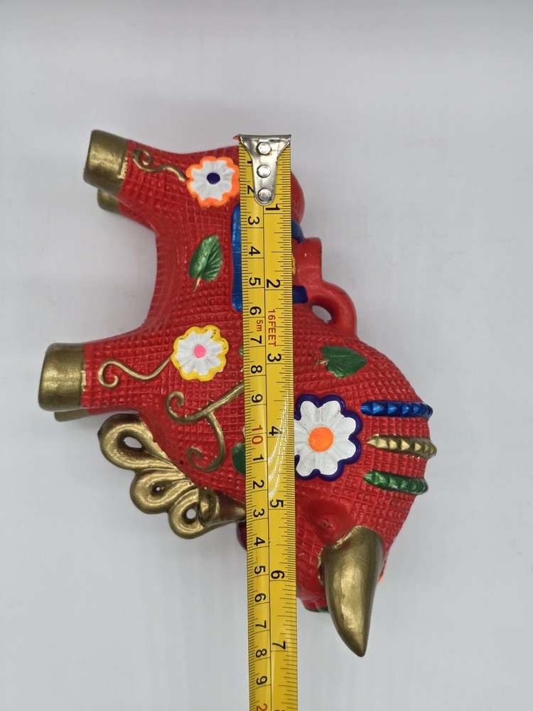 Pucara Bull–Peruvian HandPainted Ceramic Decor – Prosperity & Protection