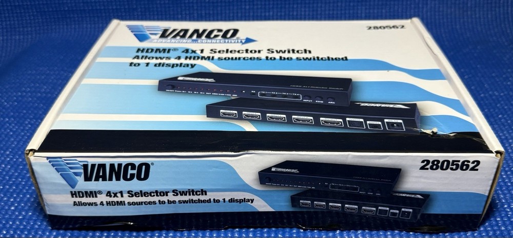VANCO HDMI 4x1  Selector Switch  280562 New Open Box