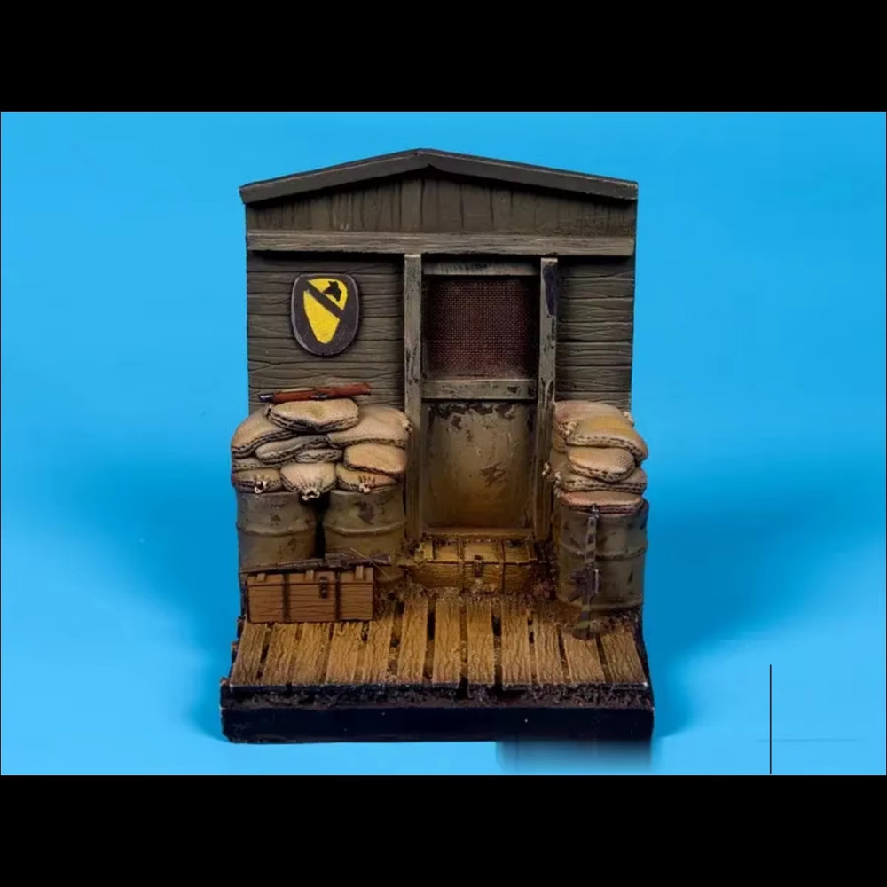 1/35 US Barracks Front Section Vietnam Diorama Base Unpainted Unassembled