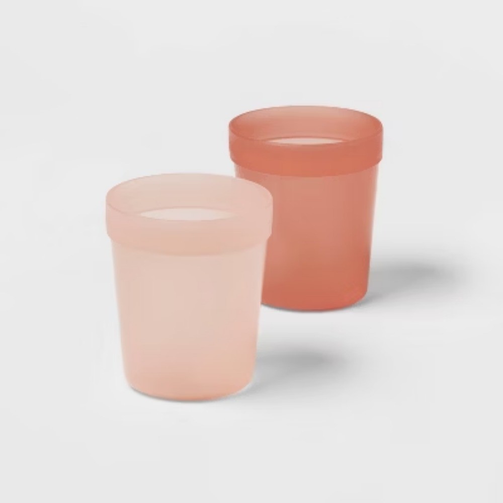 8oz 6pk Plastic Solid Kids' TumblersStackable, Dishwasher
