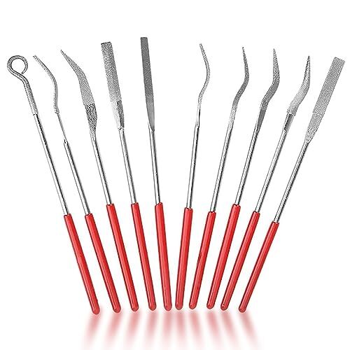 10Pcs Mini Diamond File Set High Efficiency Multipurpose Needle File 3 x 140mm