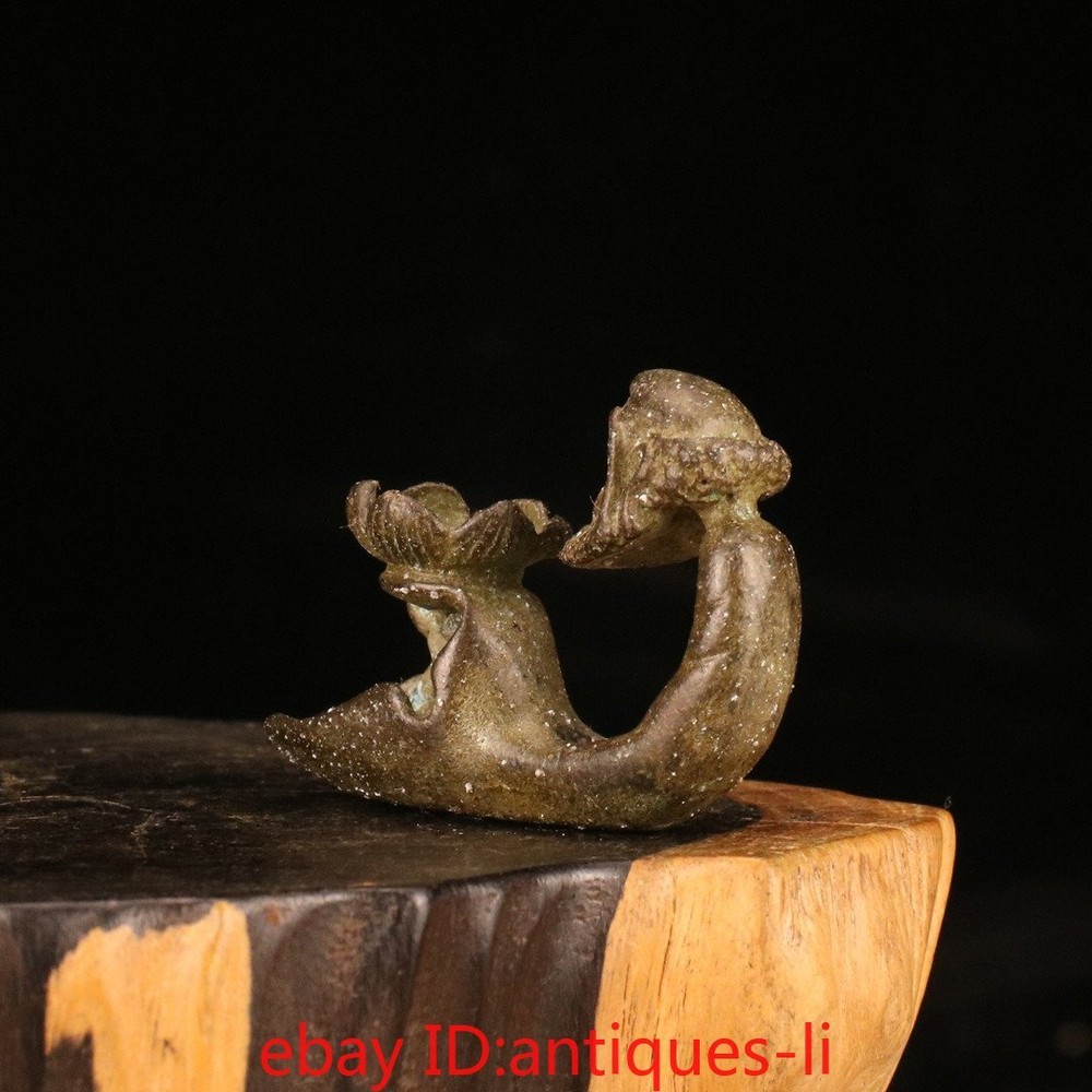 Exquisite Chinese Bronze Dharma Inverted Incense Small Ornaments
