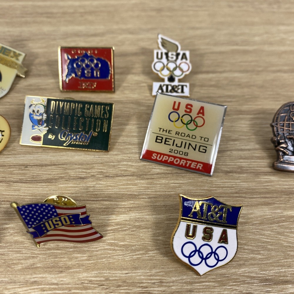 Vintage Assorted OLYMPIC GAMES Lapel Pin Set (10)