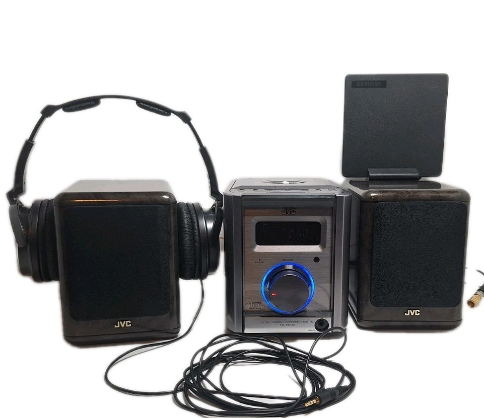 JVC FS-5000 Ultra Compact Component System CD FM AUX Marbled Gray 1998 Working