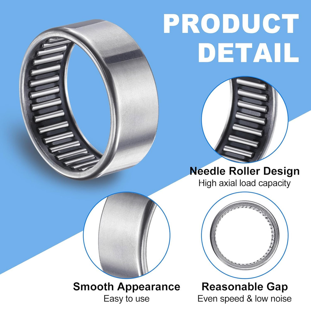 SCE99 Needle Roller Bearings, Drawn Cup Open End, 9/16" Bore 3/4" OD 9/1