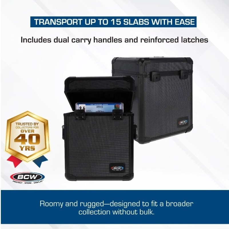 BCW Graded Latching Case with Carry Handles & Foam Interior - Comics 15 Capacity