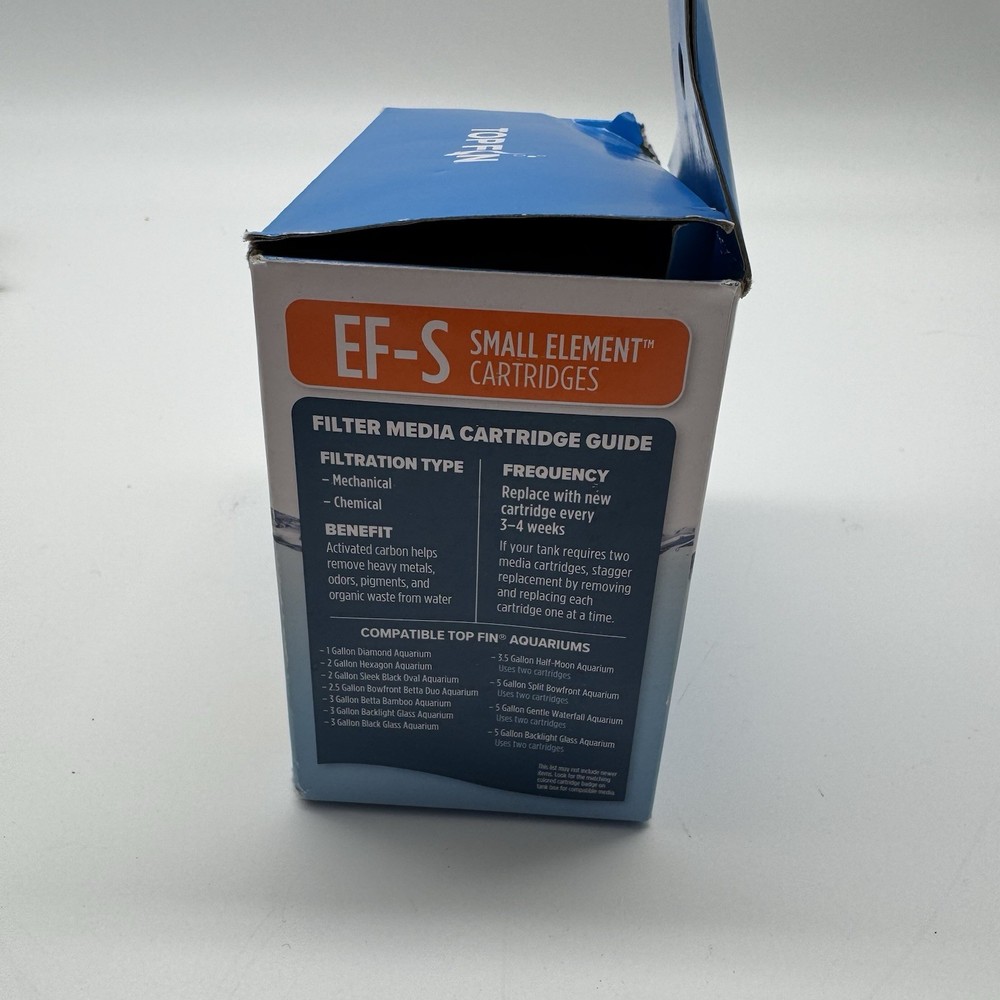 Top Fin EF-S Small Element Filter Cartridges 10 Count Open Box