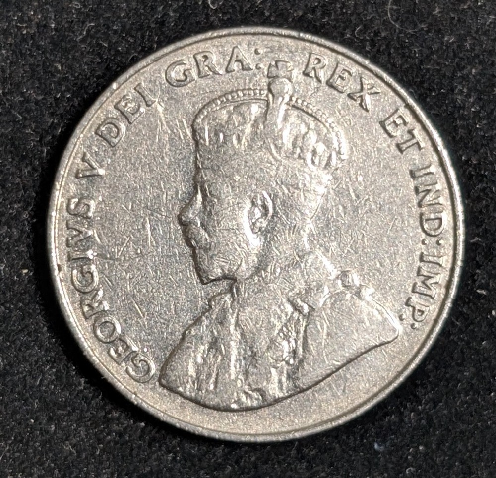 1934 Canada 5 Cents Circulated KM# 29
