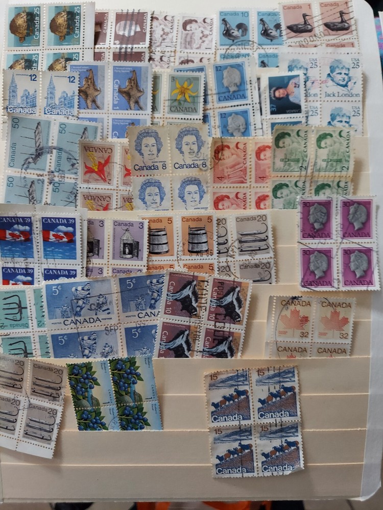 Stamps Canadian plate blocks