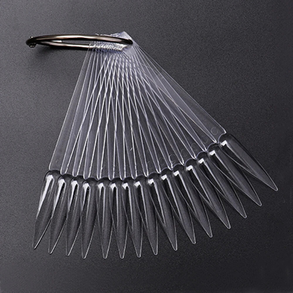 Clear Long Nail Tips Stiletto 50Pcs