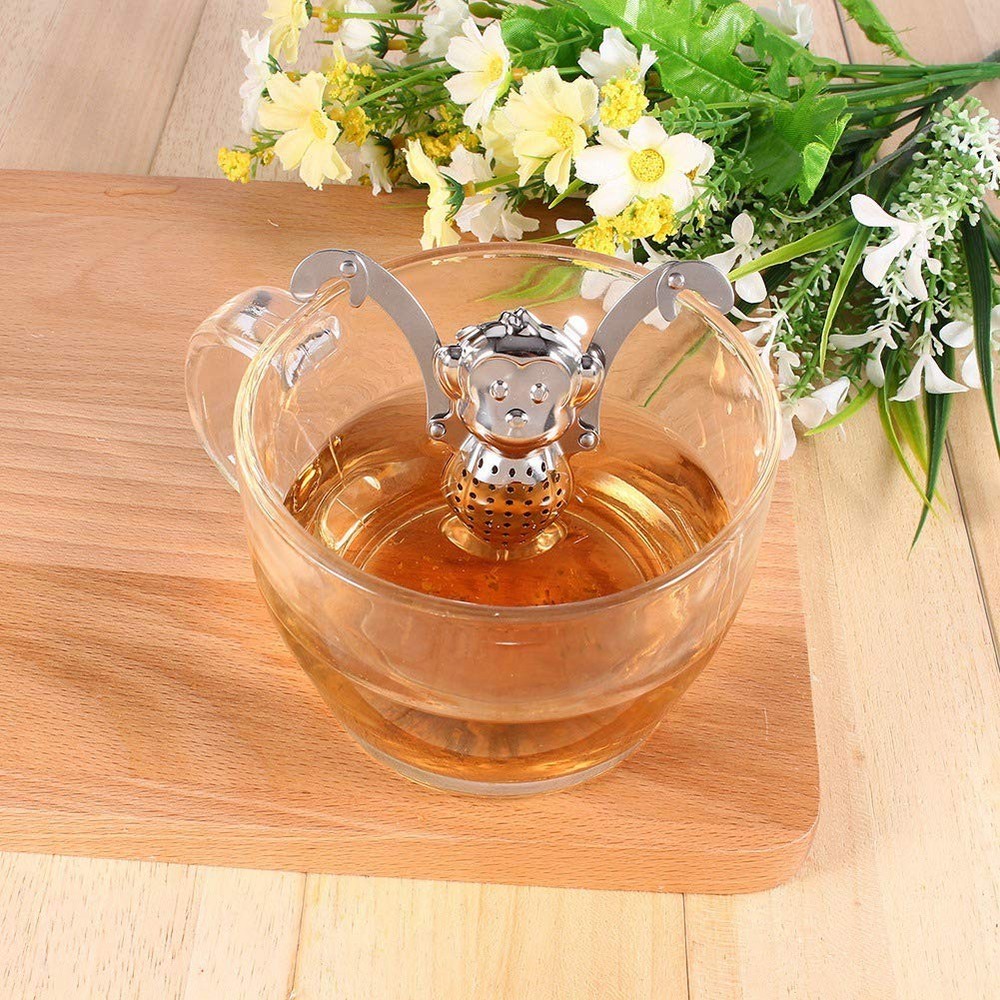Monkey Tea Infuser Cute Stainless Steel Loose Leaf Tea Strainer Filter
