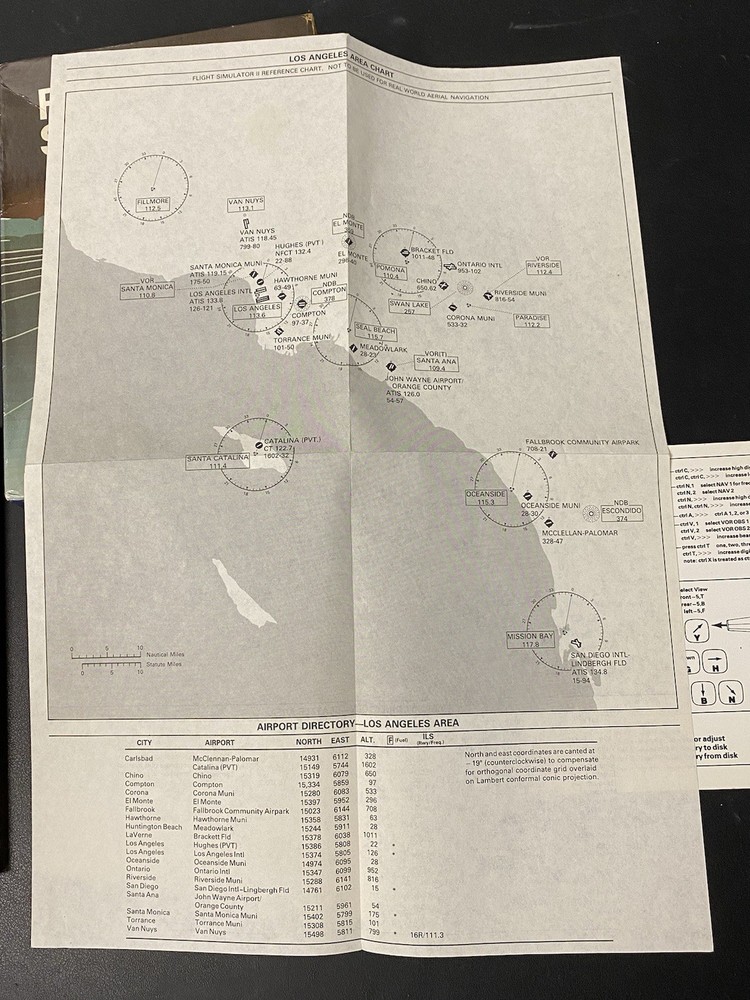Flight Simulator II Computer Game Commodore 64 Complete 1983 SubLogic Vintage