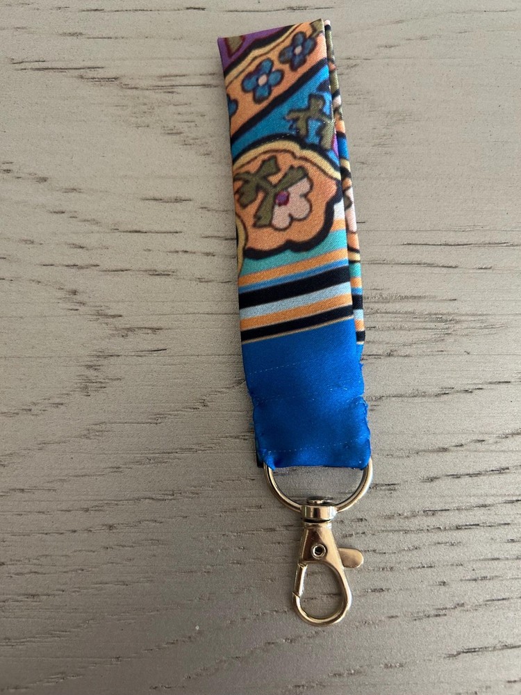 Silk Print Charm Keychain