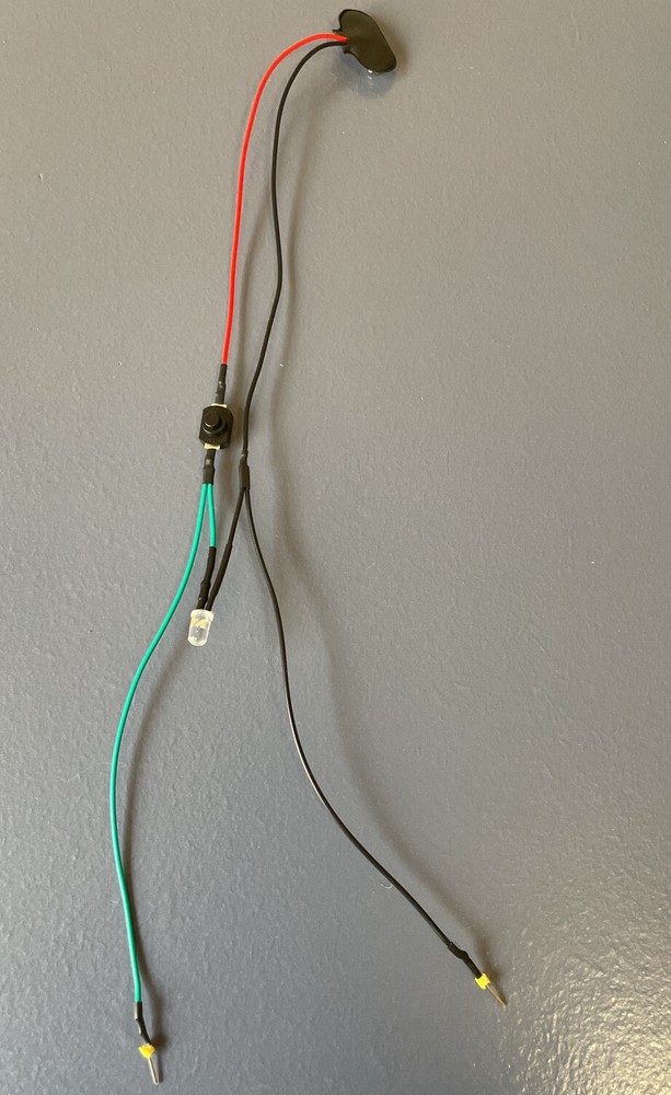 9 Volt Battery Snap Connector with On/Off Push-Button Switch & LED