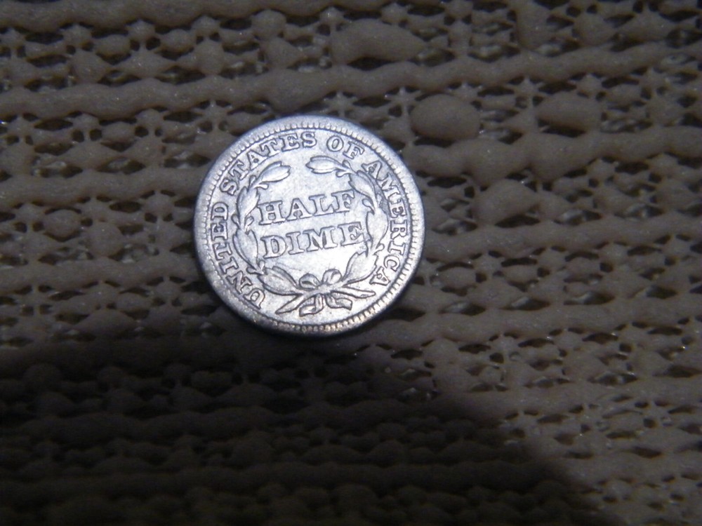 1847 Silver Seated Liberty Half Dime Middle Grade tod12