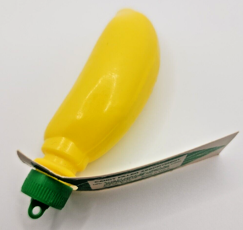 Vintage 1970s Banana Empty Ce De Candy Fruit Plastic Candy Container PB79
