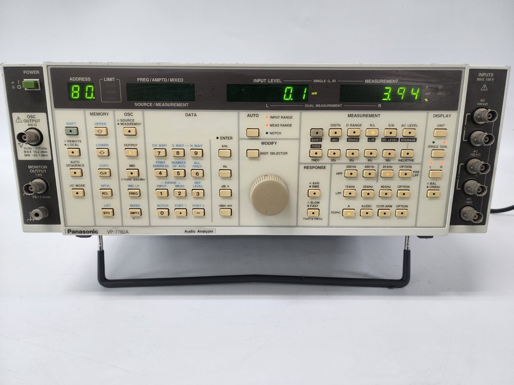 Panasonic VP-7782A Audio Analyzer, 2-channel