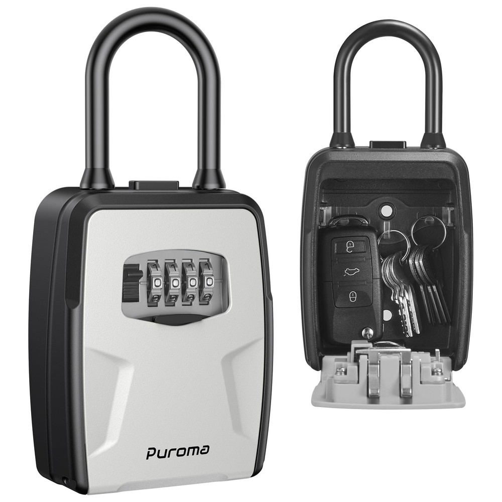 Large Key Lockbox, Waterproof, Rustproof Aluminum, Resettable Code | Secure Key