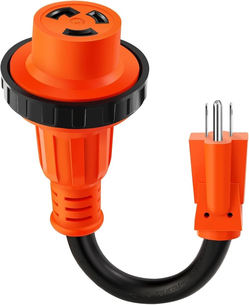 EPICORD RV Adapter Cord 15 Amp Male 5-15P to 30 Amp Twist Lock Female L5-30R USA