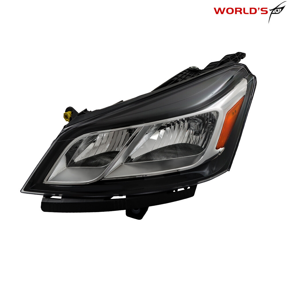 Left+Right Halogen Headlight For Chevrolet Traverse 2013-2017 Black Chrome Bezel