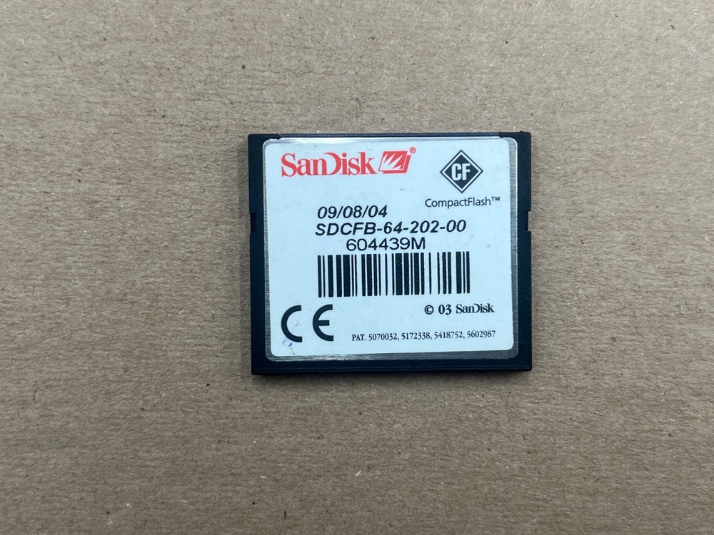 SanDisk 64 SDCFB-64-202-00 MB Compact Flash Card