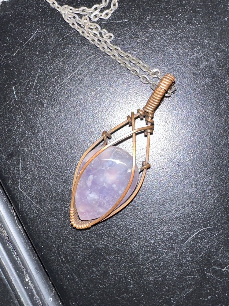 Polished Grape Agate Necklace