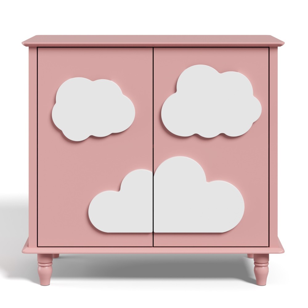 2 Doors 31.5"W Cute Cloud Shap Accent Cabinets
