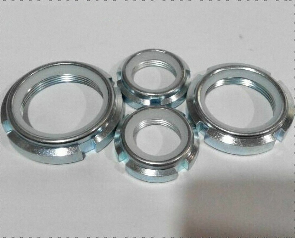 M10 - M90 Right Hand Fine Thread Nylon Locknut Slotted Castle Nut Select Size