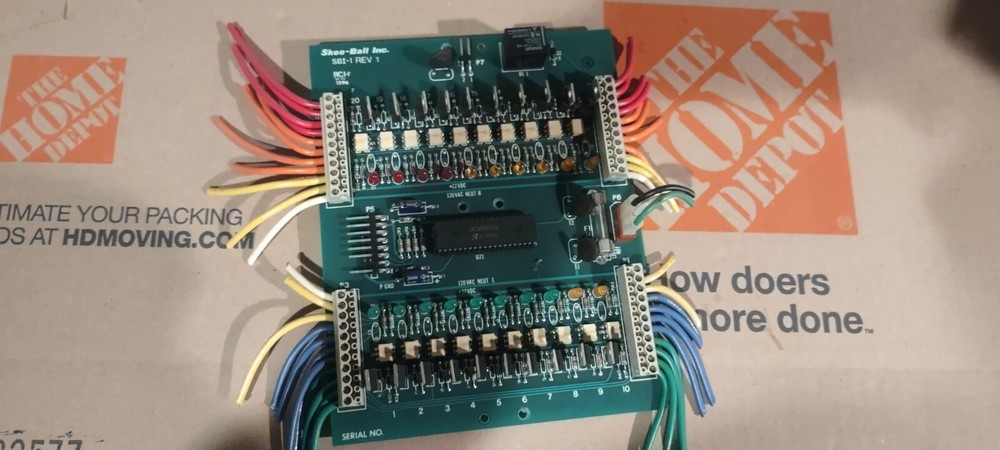 skee ball circus hi rise arcade light driver controller pcb working #30