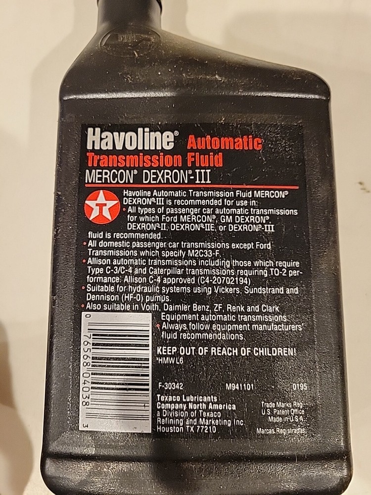 Havoline Dexron III Mercon Automatic Transmission Fluid 10 Quarts (E)