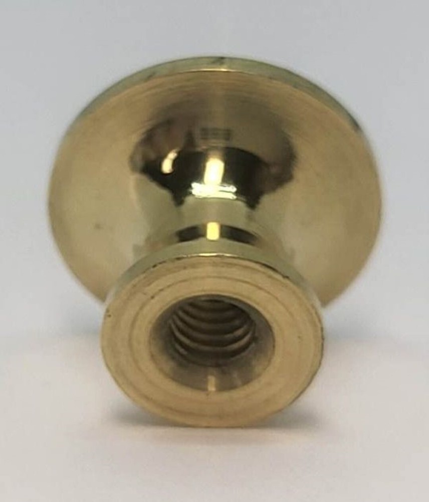 5/8" Polished Turned Solid Brass BOOKCASE Knob desk small cabinet drawer pull
