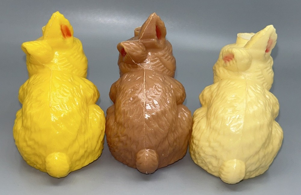 8-PC Replacement Blow Mold Easter Bunny Rabbit Plastic String Light Covers - 3”