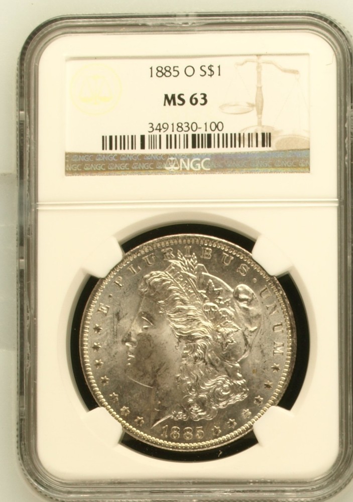 1885 O Morgan Silver Dollar NGC MS-63