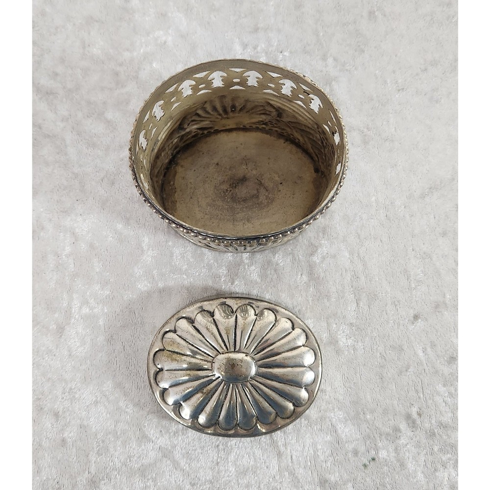 Vintage Jij Design Silver-Plated Lacquered Decorative Shell Container