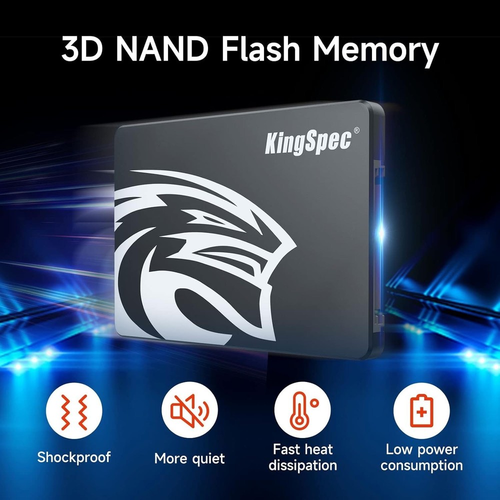 Portable 128GB Internal SSD | SATA III, Shock Resistant & Efficient Performance