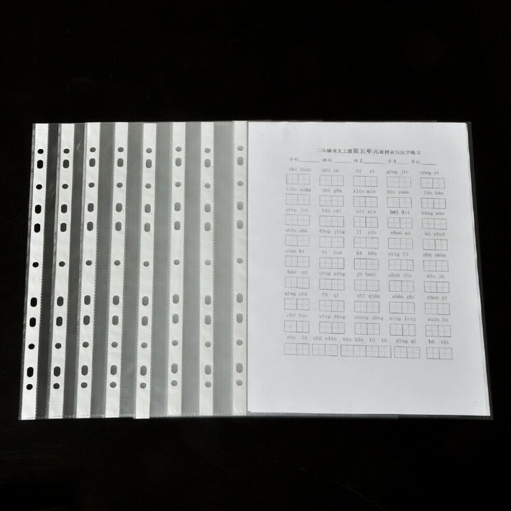 100 Pcs A4 Clear Document Folder, Waterproof Case Transparent Document Bag Pa...
