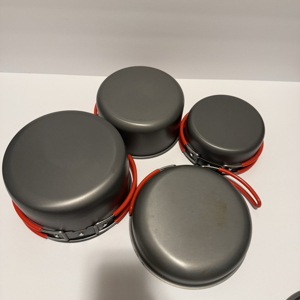Coghlans Hard Anodized Aluminum 7 Piece Nesting Cookware Set Camping