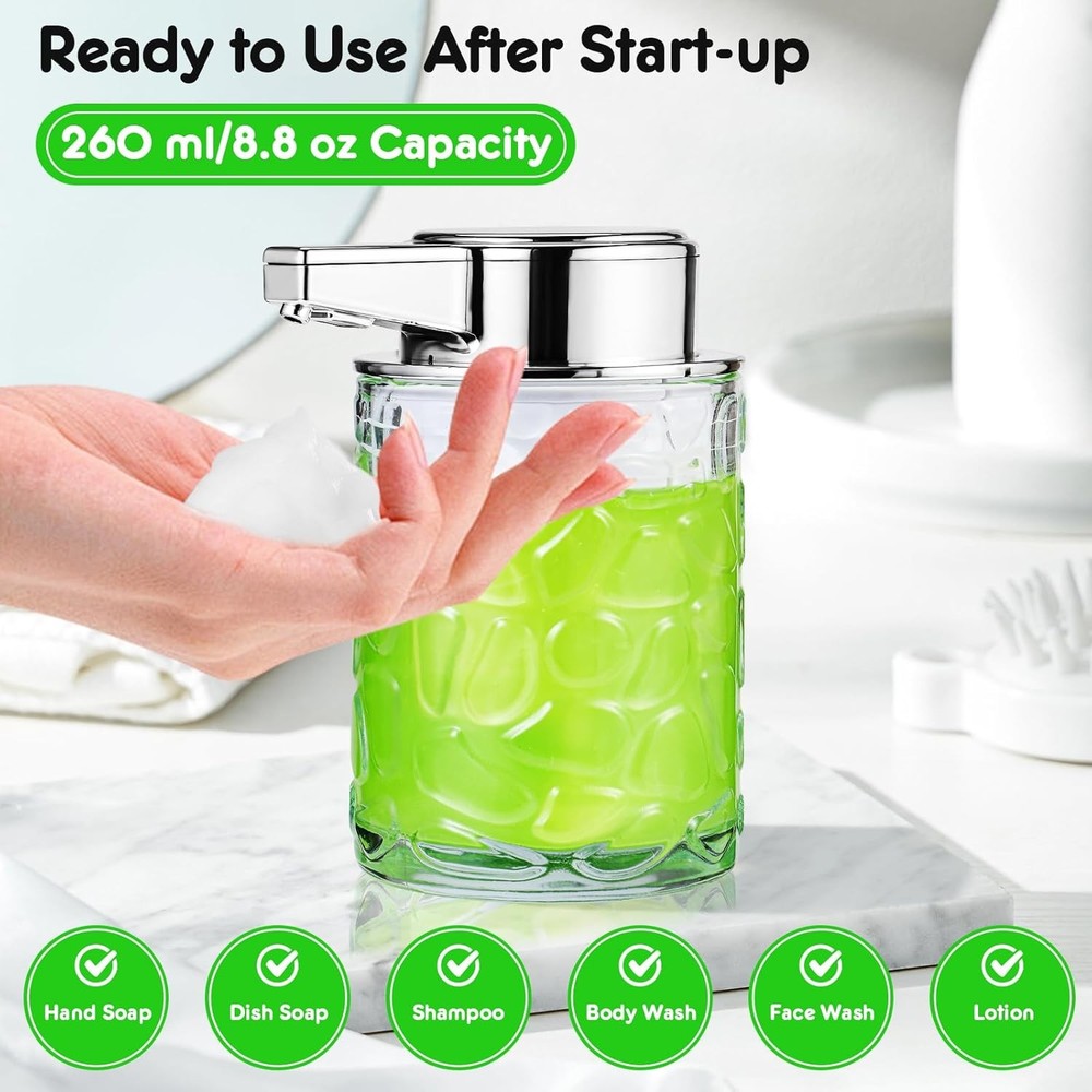 Automatic Touchless Soap Dispenser, Glass Sensor Hand Soap Dispenser